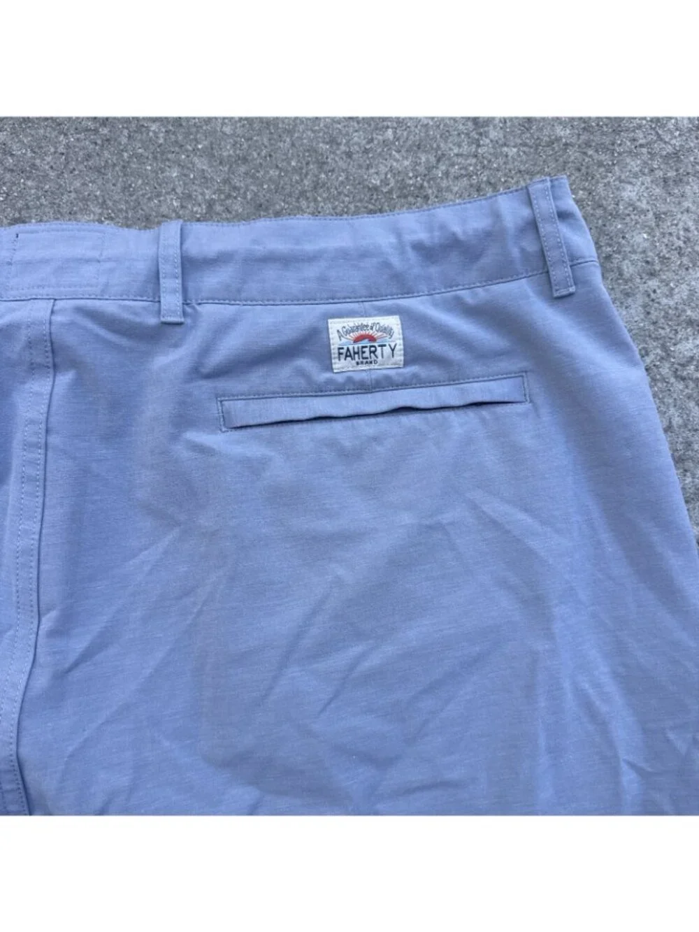 Faherty All Day Shorts Mens 38 Gray Hybrid Performance Stretch Drawstring Chino